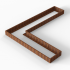 cortenbloembak module l vorm 90x450x360x28 cm