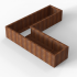 cortenbloembak module l vorm 60x210x210x42 cm