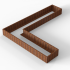 corten bloembak module l vorm 90x450x360x42cm