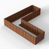 corten bloembak module l vorm 90x300x300x56 cm