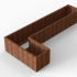 cortenbloembak module l vorm 60x330x150x56 cm