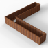 cortenbloembak module l vorm 60x330x330x56 cm