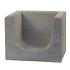 u element hoekstuk grijs 40x50x40cm