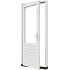 stapeldorpeldeur met glas meranti wit linksdraaiend deur 93x216 9 kozijn 103 8x226 3cm incl. dts en deurbeslag 