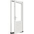 stapeldorpeldeur met glas meranti wit rechtsdraaiend deur 93x216 9 kozijn 103 8x226 3cm incl. dts en deurbeslag 