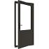stapeldorpeldeur met glas meranti zwart rechtsdraaiend deur 93x216 9 kozijn 103 8x226 3cm incl. dts en deurbeslag 