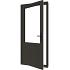 stapeldorpeldeur met glas meranti zwart linksdraaiend deur 93x216 9 kozijn 103 8x226 3cm incl. dts en deurbeslag 