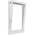 draai  kiepraam meranti wit rechtsdr. raam 70x128 5 kozijn 77 4x137 4cm incl. raambeslag 