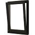draai  kiepraam meranti zwart linksdr. raam 70x98 5 kozijn 77 4x107 4cm incl. raambeslag 