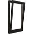 draai  kiepraam meranti zwart rechtsdr. raam 70x98 5 kozijn 77 4x107 4cm incl. raambeslag 