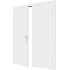 plaatdeur dubbel wit 2 deuren 93x211 5 kozijn 199 9x218 9mm incl. hang  en sluitwerk 